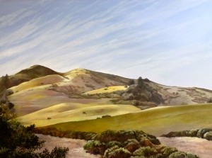 Windy Hill from Portola Valley Trail, 30x40-in.