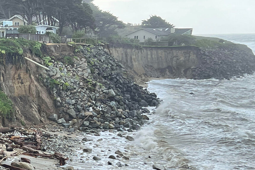 coastal erosion in Moss Beach